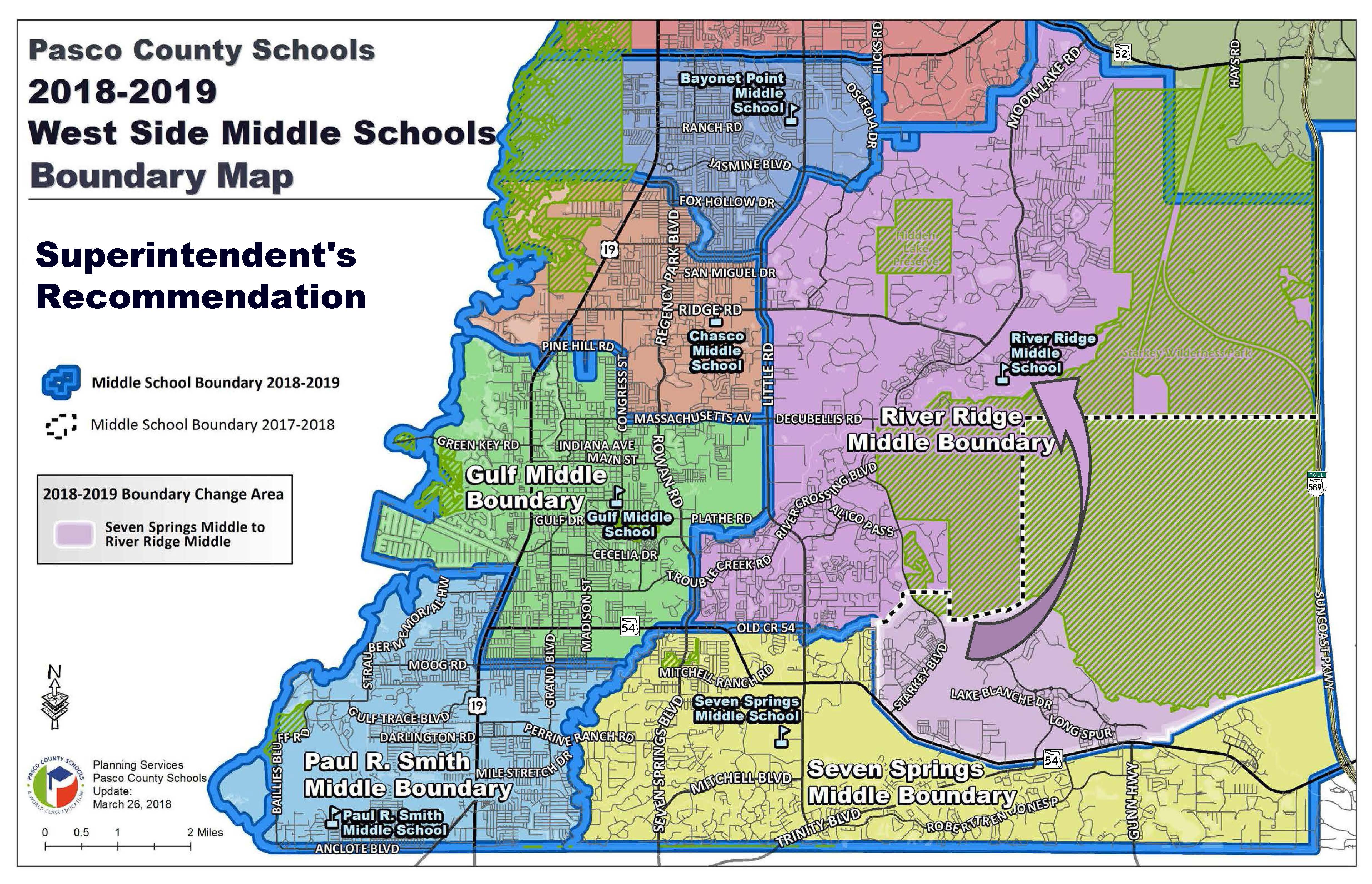 Pasco County School Zoning Map.