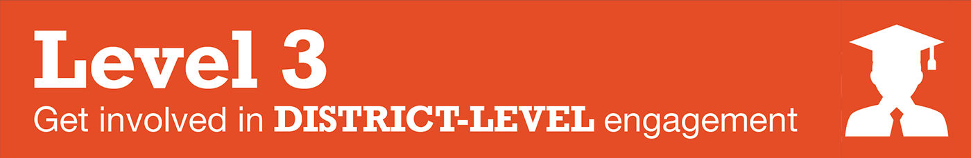 level 3 - get involved in district-level engagement