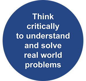 Think critically to understand and solve real world problems