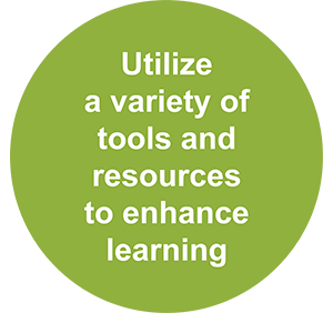 Utilize a variety of tools and resources to enhance learning