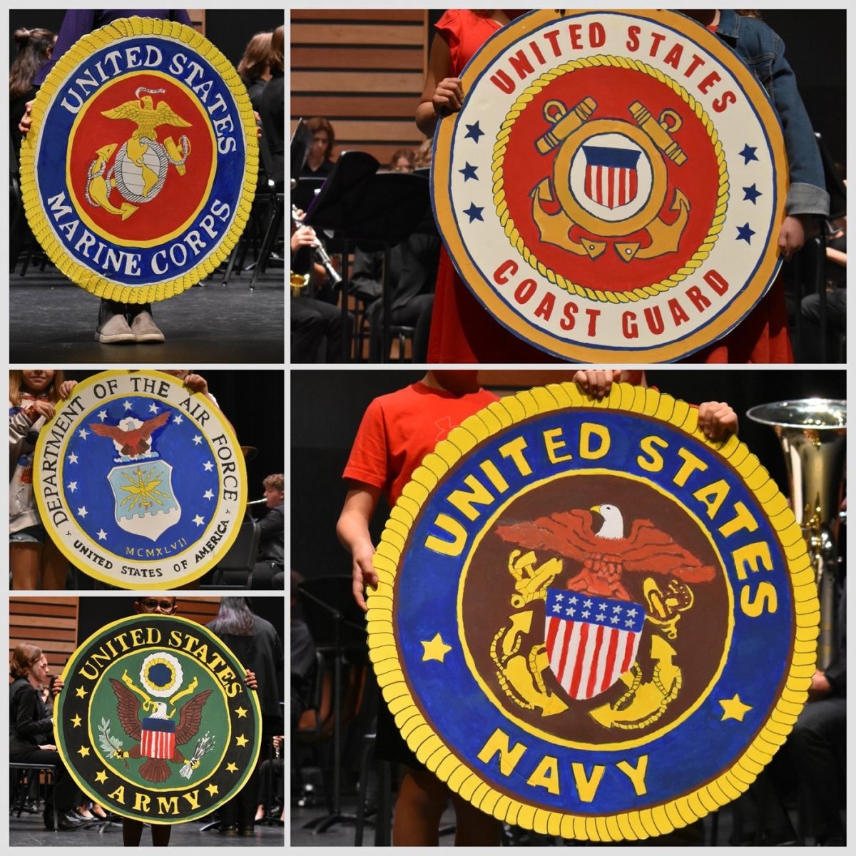 Collage of military emblems