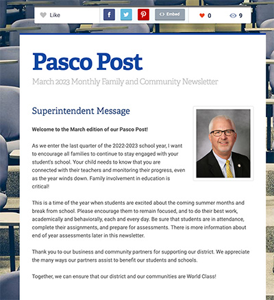 cover of pasco post