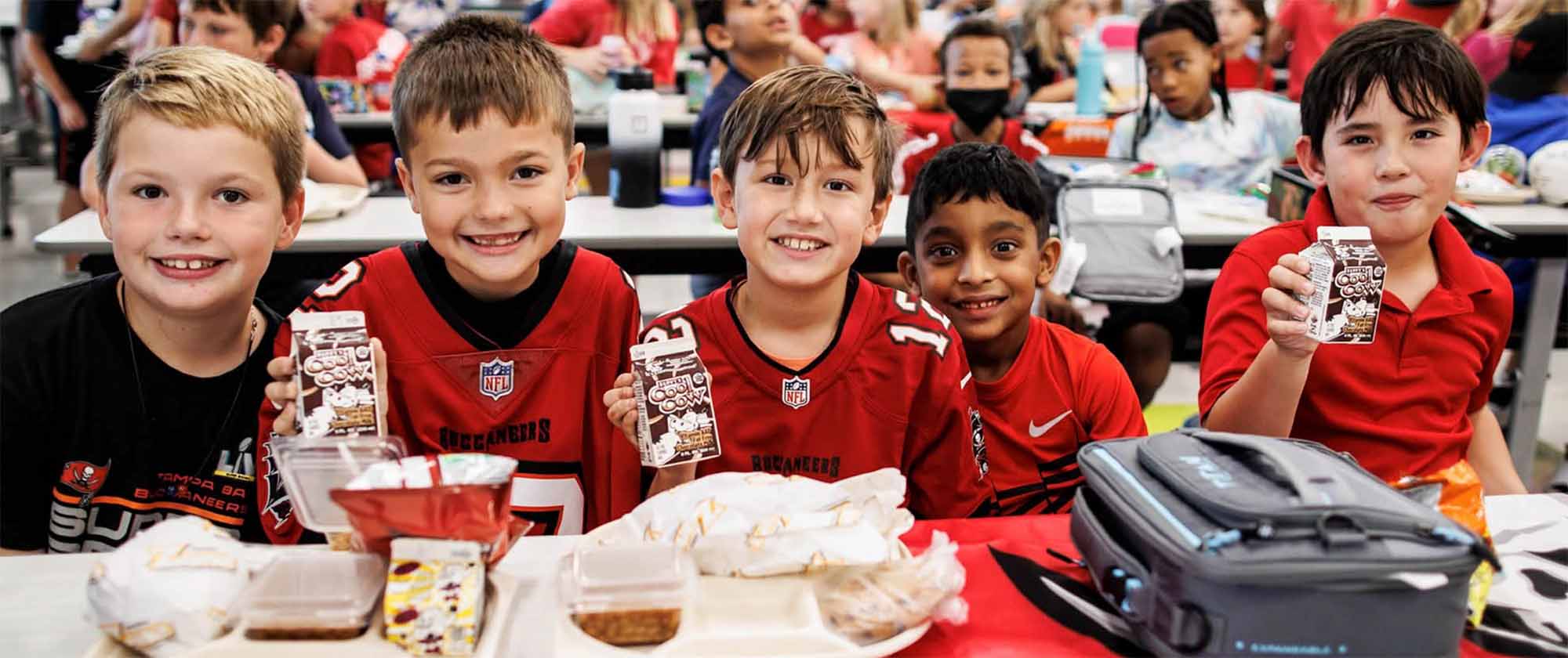 Students in the cafeteria