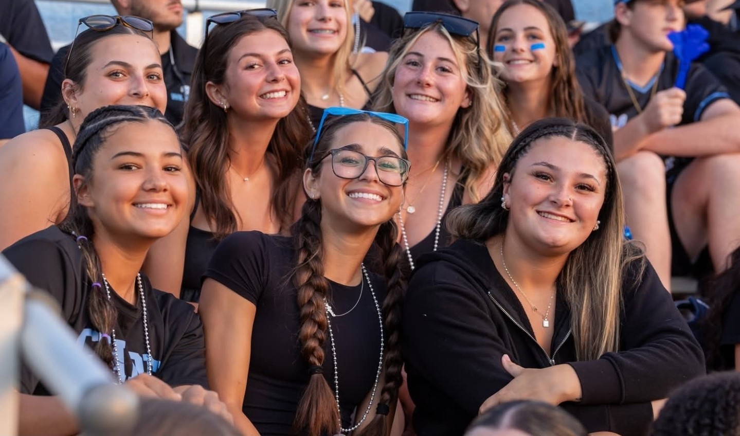Middle school students smiling